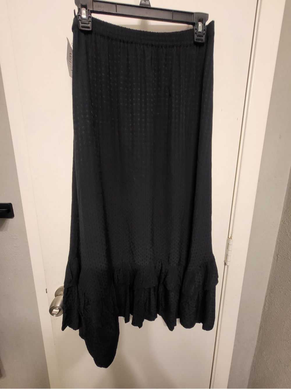 NWT Aritzia Little Moon Spritz Tiered Maxi Skirt Black XS